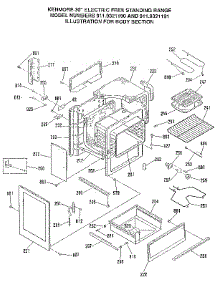 Body Section parts for Kenmore Range 911.9321190 (9119321190, 911 9321190) from AppliancePartsPros.com