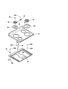 Maintop parts for Kenmore Range 911.93551990 (91193551990, 911 93551990) from AppliancePartsPros.com