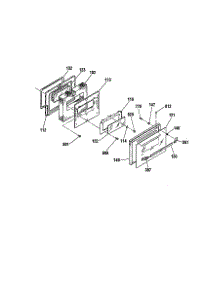 Door parts for Kenmore Range 911.93551990 (91193551990, 911 93551990) from AppliancePartsPros.com