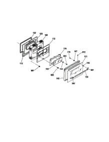 Door parts for Kenmore Range 911.93551991 (91193551991, 911 93551991) from AppliancePartsPros.com