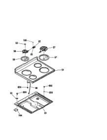 Maintop parts for Kenmore Range 911.93551991 (91193551991, 911 93551991) from AppliancePartsPros.com