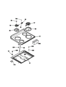 Maintop parts for Kenmore Range 911.92291891 (91192291891, 911 92291891) from AppliancePartsPros.com