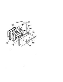 Door Section parts for Kenmore Range 911.92291891 (91192291891, 911 92291891) from AppliancePartsPros.com