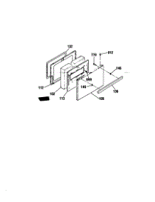 Door parts for Kenmore Range 911.93398891 (91193398891, 911 93398891) from AppliancePartsPros.com