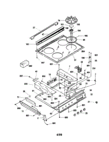 Maintop parts for Kenmore Range 911.36769891 (91136769891, 911 36769891) from AppliancePartsPros.com