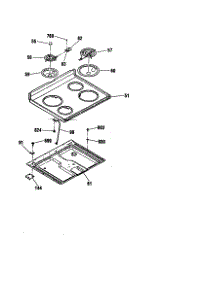 Maintop parts for Kenmore Range 911.92486891 (91192486891, 911 92486891) from AppliancePartsPros.com