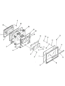 Oven Door Section parts for Kenmore Range 911.7360190 (9117360190, 911 7360190) from AppliancePartsPros.com
