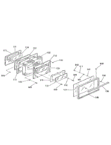 Oven Door Section parts for Kenmore Range 911.7360891 (9117360891, 911 7360891) from AppliancePartsPros.com