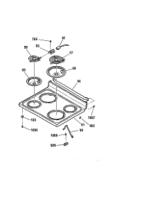 Maintop parts for Kenmore Range 911.92408990 (91192408990, 911 92408990) from AppliancePartsPros.com
