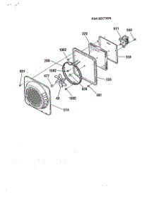 Fan Section parts for Kenmore Range 911.95987990 (91195987990, 911 95987990) from AppliancePartsPros.com
