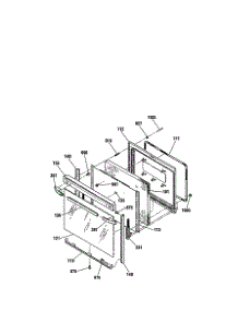 Door parts for Kenmore Range 911.93407990 (91193407990, 911 93407990) from AppliancePartsPros.com