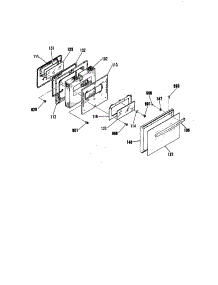 Oven Door parts for Kenmore Range 911.9384990 (9119384990, 911 9384990) from AppliancePartsPros.com