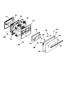 Door parts for Kenmore Range 911.45569892 (91145569892, 911 45569892) from AppliancePartsPros.com