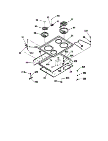 Main Top parts for Kenmore Range 911.45468892 (91145468892, 911 45468892) from AppliancePartsPros.com