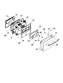 Door parts for Kenmore Range 911.45461892 (91145461892, 911 45461892) from AppliancePartsPros.com
