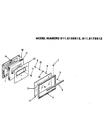 Oven Door parts for Kenmore Range 911.6158812 (9116158812, 911 6158812) from AppliancePartsPros.com