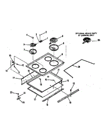 Main Top Section parts for Kenmore Range 278.4538811 (2784538811, 278 4538811) from AppliancePartsPros.com