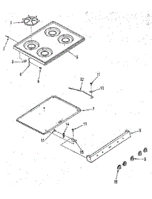 Main Top Section parts for Kenmore Range 911.7168810 (9117168810, 911 7168810) from AppliancePartsPros.com
