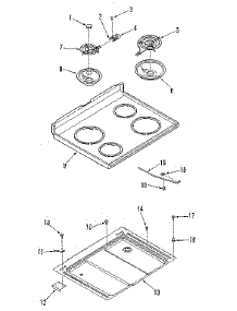 Main Top Section parts for Kenmore Range 911.6298811 (9116298811, 911 6298811) from AppliancePartsPros.com