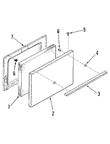 Oven Door Section parts for Kenmore Range 911.6298811 (9116298811, 911 6298811) from AppliancePartsPros.com