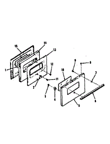 Oven Door Section For Model No. 911.6138811, 911.7178811 parts for Kenmore Range 911.6158811 (9116158811, 911 6158811) from AppliancePartsPros.com