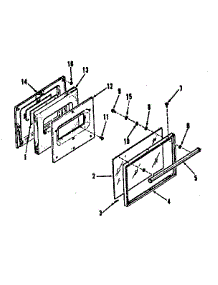 Oven Door Section parts for Kenmore Range 278.4528811 (2784528811, 278 4528811) from AppliancePartsPros.com