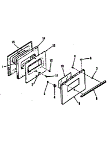 Door parts for Kenmore Range 911.7178810 (9117178810, 911 7178810) from AppliancePartsPros.com