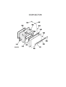 Door parts for Kenmore Range 911.95381891 (91195381891, 911 95381891) from AppliancePartsPros.com