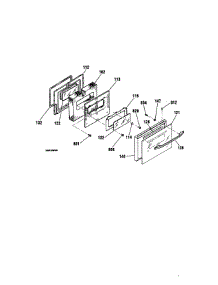 Door parts for Kenmore Range 911.93478894 (91193478894, 911 93478894) from AppliancePartsPros.com