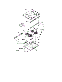 Maintop parts for Kenmore Range 911.95181891 (91195181891, 911 95181891) from AppliancePartsPros.com