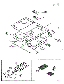Top / Grill Pan parts for Kenmore Range 202.15 / 1988 (20215 / 1988, 202 15 / 1988) from AppliancePartsPros.com