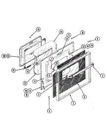 Door parts for Kenmore Range 202.15 / 1988 (20215 / 1988, 202 15 / 1988) from AppliancePartsPros.com