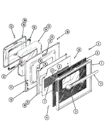 Door parts for Kenmore Range 202.14 / 1988 (20214 / 1988, 202 14 / 1988) from AppliancePartsPros.com