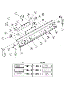 Control Panel Assembly parts for Kenmore Range 202.34 / 1988 (20234 / 1988, 202 34 / 1988) from AppliancePartsPros.com