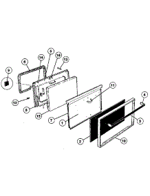 Door parts for Kenmore Range 993.01 / 1988 (99301 / 1988, 993 01 / 1988) from AppliancePartsPros.com