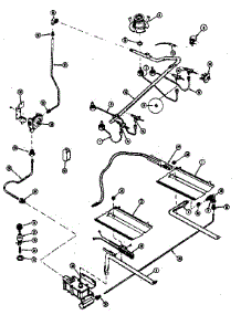 Burner Section parts for Kenmore Range 663.38 / 1988 (66338 / 1988, 663 38 / 1988) from AppliancePartsPros.com