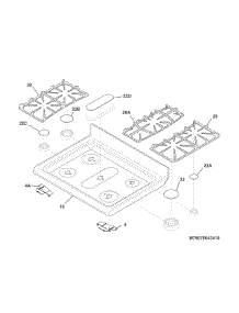 Main Top parts for Kenmore Range 790.78143411 (79078143411, 790 78143411) from AppliancePartsPros.com