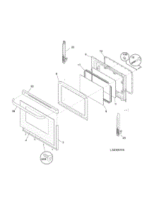 Door parts for Kenmore Range 790.73433312 (79073433312, 790 73433312) from AppliancePartsPros.com