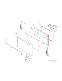 Door parts for Kenmore Range 790.6409130D (7906409130D, 790 6409130D) from AppliancePartsPros.com