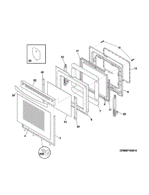 Door parts for Kenmore Range 790.95059311 (79095059311, 790 95059311) from AppliancePartsPros.com