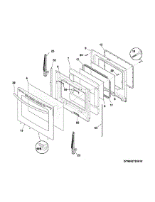 Door parts for Kenmore Range 790.94203311 (79094203311, 790 94203311) from AppliancePartsPros.com