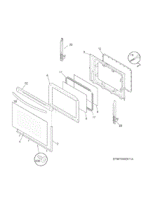 Door parts for Kenmore Range 790.93012312 (79093012312, 790 93012312) from AppliancePartsPros.com