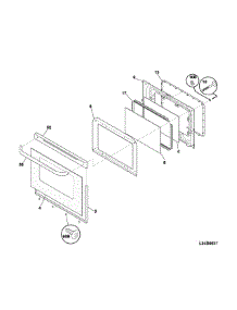 Door parts for Kenmore Range 790.93003312 (79093003312, 790 93003312) from AppliancePartsPros.com