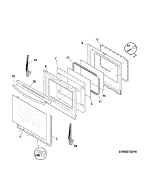 Door parts for Kenmore Range 790.94204311 (79094204311, 790 94204311) from AppliancePartsPros.com