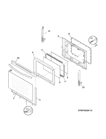 Door parts for Kenmore Range 790.73439312 (79073439312, 790 73439312) from AppliancePartsPros.com