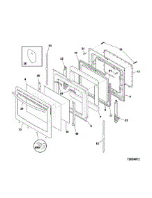 Door parts for Kenmore Range 790.94243311 (79094243311, 790 94243311) from AppliancePartsPros.com