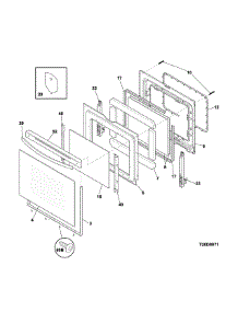 Door parts for Kenmore Range 790.94249311 (79094249311, 790 94249311) from AppliancePartsPros.com