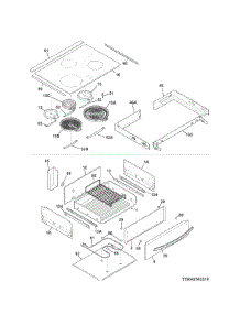 Top / Drawer parts for Kenmore Range 790.42542314 (79042542314, 790 42542314) from AppliancePartsPros.com