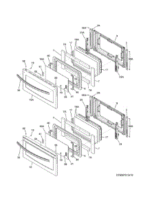 Doors parts for Kenmore Range 790.97223411 (79097223411, 790 97223411) from AppliancePartsPros.com