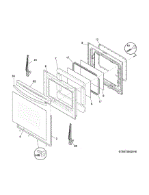 Door parts for Kenmore Range 790.72404010 (79072404010, 790 72404010) from AppliancePartsPros.com